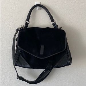 Joy Gryson  black leather and suede bag